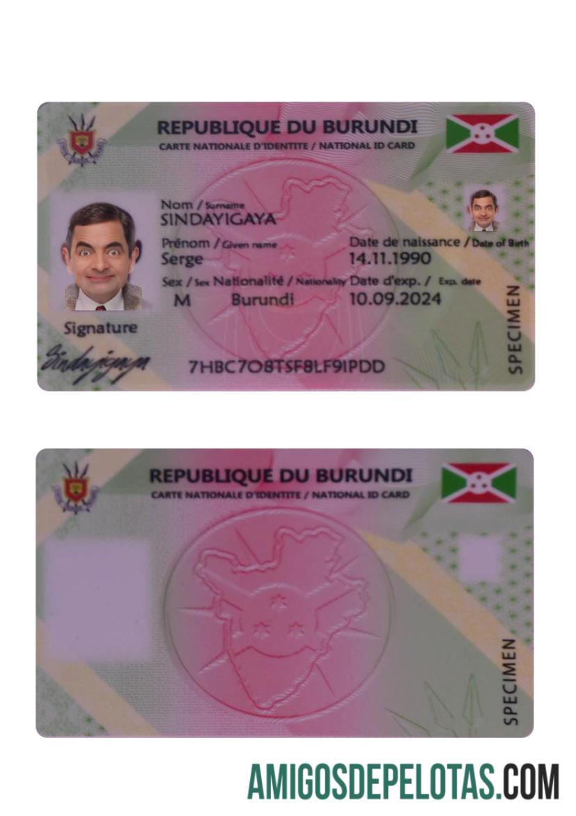 Burundi ID Card exemplo